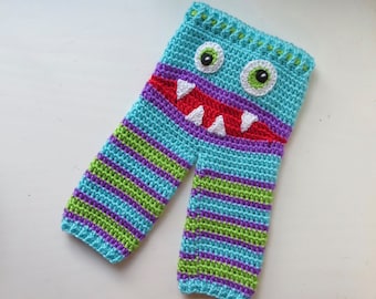 Crochet Monster Butt Baby Pants: Handmade Photo Prop (NB-12m)