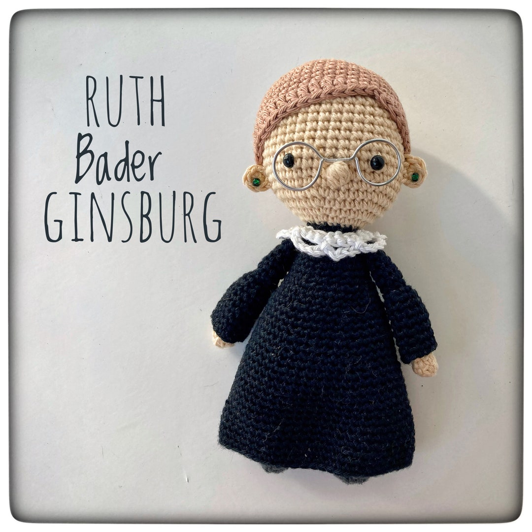 Ruth Bader Ginsburg Crochet Doll Ruth Bader Ginsburg Amigurumi RGB Doll RGB Crochet Doll Etsy Australia