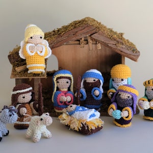 Nativity, Crochet Nativity Set, 10 Figure Nativity, Nativity Set, Handmade Nativity, Christmas Nativity, Children’s Nativity