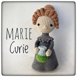 Marie Curie doll, Marie Curie Crochet Doll, Marie Curie Amigurumi,  Women Scientist, Woman Scientist Doll, Historic Women Doll, Iconic Women