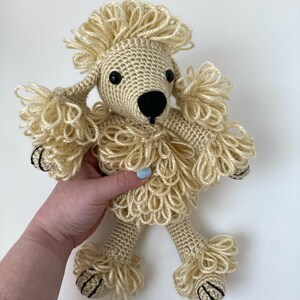 Poodle, Crochet Poodle, Handmade Toy Poodle, Crochet Toy Poodle, Handmade Toy Dog, amigurumi Poodle, amigurumi dog, Poodle stuffed animal