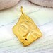 Greek Mask Pendant, Tribal Mask Pendant, Gold Mask Pendant, Face Charms, Jewelry Supplies, Tribal Pendant, Gold Jewelry