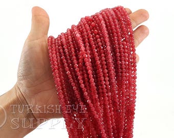 12mm RASPBERRY PINK Round Jade Gemstone Beads 33 beads gjd0192 full strand