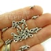 20 pc Mini Spike Charms, Silver Plated Brass Drop Charms, Turkish Findings, Turkish Jewelry