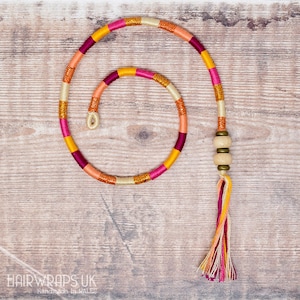 Sommer Haarband mit Holzperlen, Baumwoll-Haarband, anbringbare Boho Haarband, wiederverwendbare Haarband, benutzerdefinierte Haarband geflochten, ELFIN SMOOTHIE