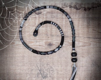 Spooky hair accessory, Witch halloween party, Black and Grey hair braid, Gothic Hair Wrap, Festival Hair wrap, Removable Hair Wrap, THE CROW