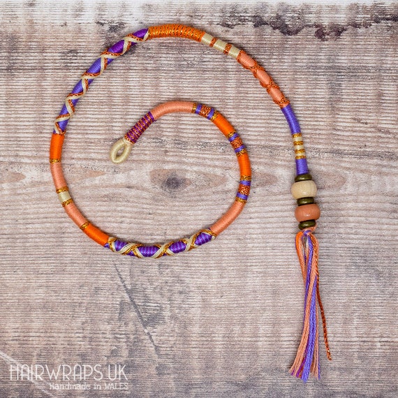 Fashion Orange Hair Wrap Clip in Vegan Jewelry Hairwrap Holiday Hair Accessory Hair Jewellery Hair Accessories hair Braid Jewelry DIVINE Etsy Canada