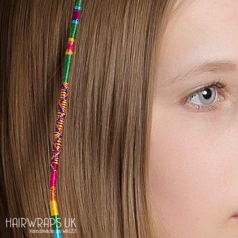 Rainbow Hair Wrap Clipin Boho Hairwrap Boho Hair Extension Etsy UK