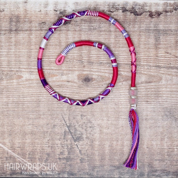 Cotton Hair Wrap Hairwrap With Beads Holiday Boho Hippy Etsy