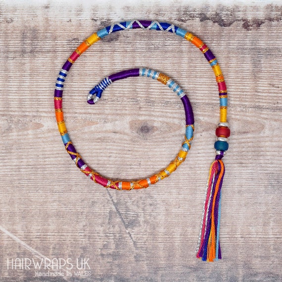 Sunset Hair Wrap Gypsy Hair Wrap Extension Bright Hair Etsy