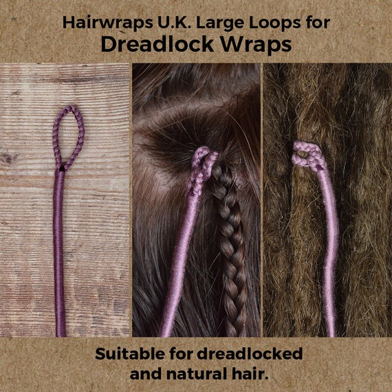 Purple Cotton Dread Wrap Chunky Accent Loc Natural Plum Etsy