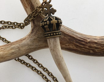 Antler Necklace, Deer Antler Point Necklace, Natural Shed, Unique & Custom, One Of A Kind, Minnesota Handmade