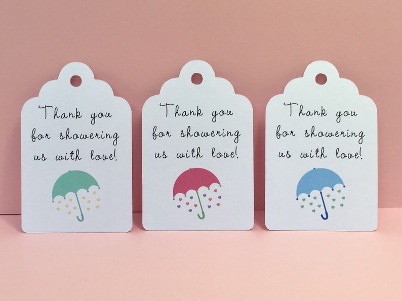 Baby Shower Tags Baby Shower Favors Thank You Tags Baby Etsy