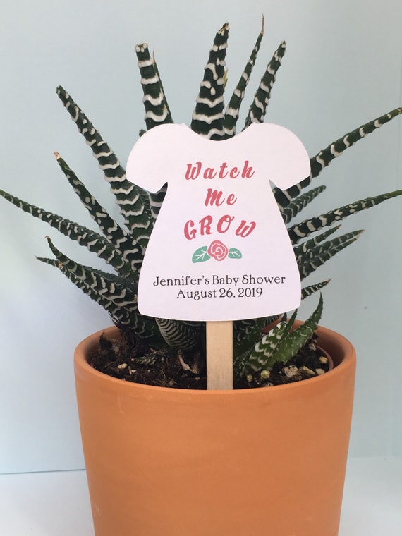 Plant Favor Tag Watch Me Grow Tags 12 Baby Shower Image 0