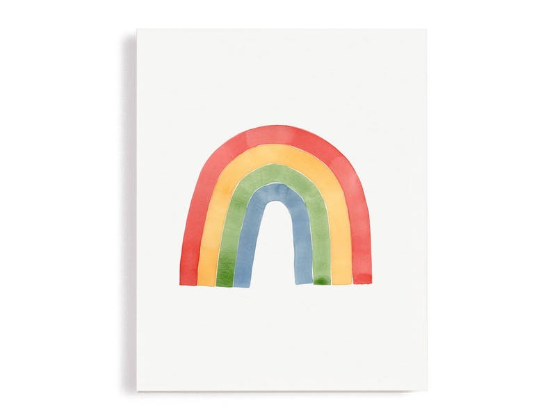 Minimalist Rainbow Wall Art Print Home Decor 11x14 8x10 Etsy