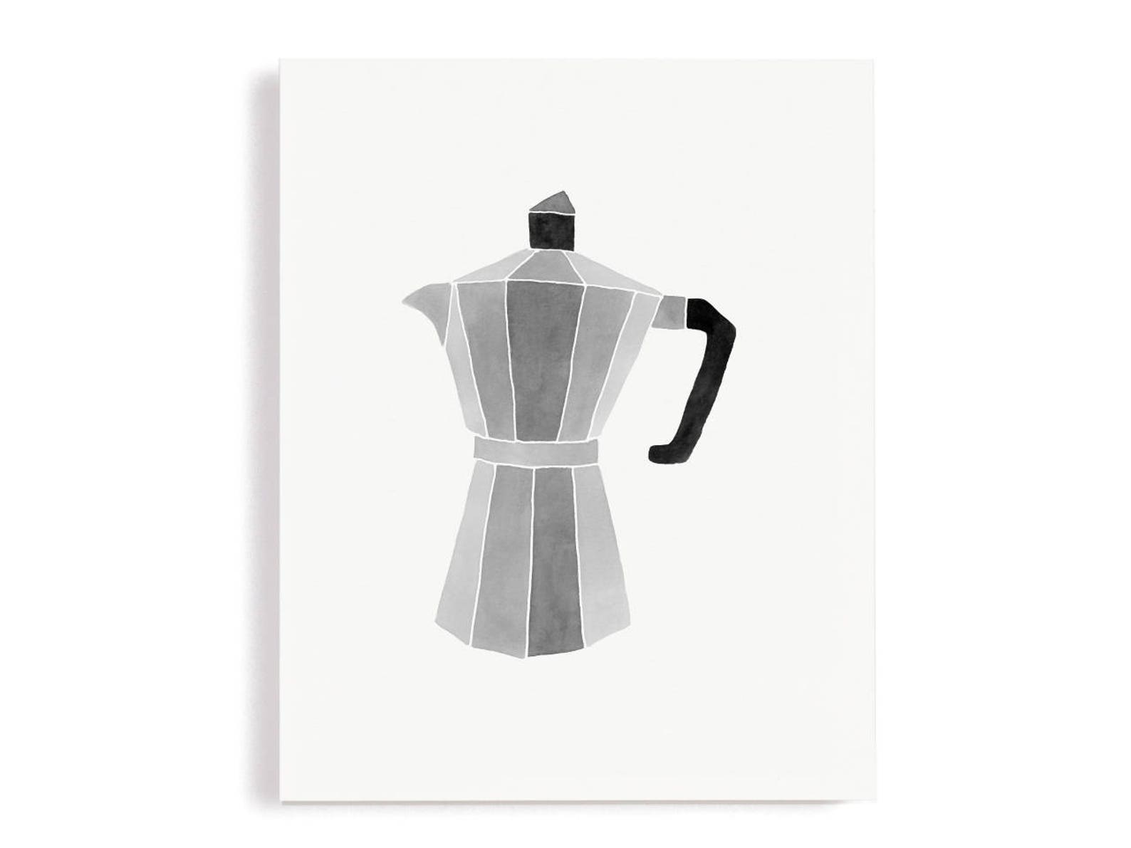 Minimalist Vintage Coffee Maker Wall Art Print Home Decor Etsy