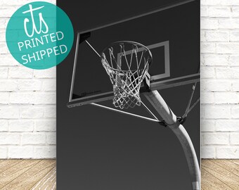 Transparent Basketball Hoop - Black & White - Fine Art Print