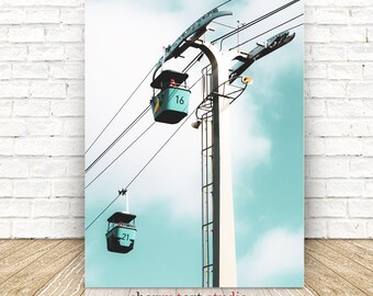 Blue Sky Tram - Fine Art Print - Digital Download