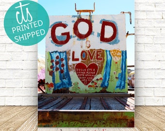 God at Salvation Mountain - Giclée Fine Art Print