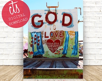 God at Salvation Mountain - Fine Art Print - Digital Download