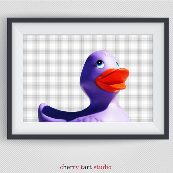 purple rubber duck