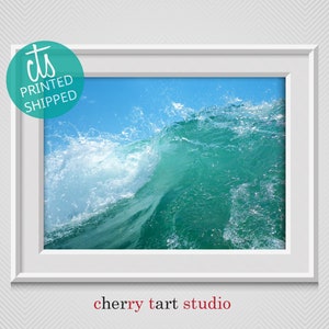 Green Wave on Blue Sky - Giclée Fine Art Print