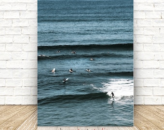 Surfer Lineup - Fine Art Print - Digital Download