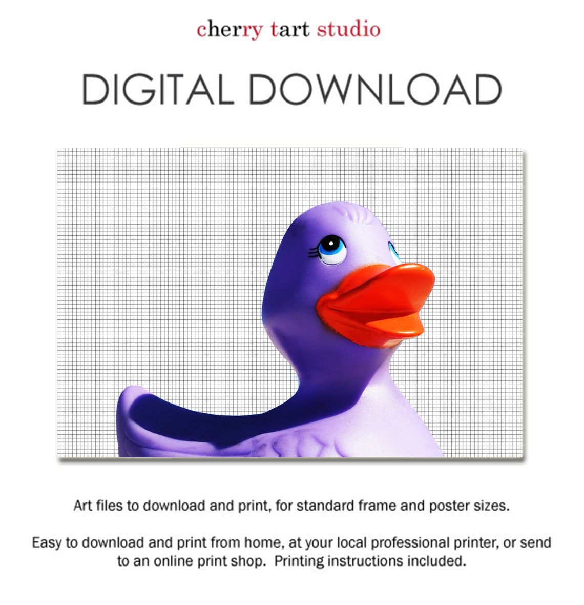 Purple Rubber Ducky - Fine Art Print - Digital Download - Etsy