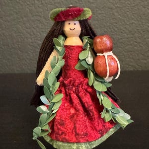 Red & Green Hula Doll Ornament Ipu Heke