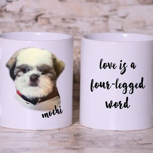 Personalized Dog Mug, Dog Photo mug, Dog Mom Mug, Dog Coffee Mug, Dog Lover Mug, Pet Mug, Dog Mom Gift, Dog Coffee Cup, Custom Dog Mug