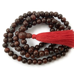 Tibetan Rosewood 108 Beads Full Mala, Rosewood Mala, Wood Mala, Prayer Beads, Yoga Beads, Meditation Beads, Rosewood Bracelet