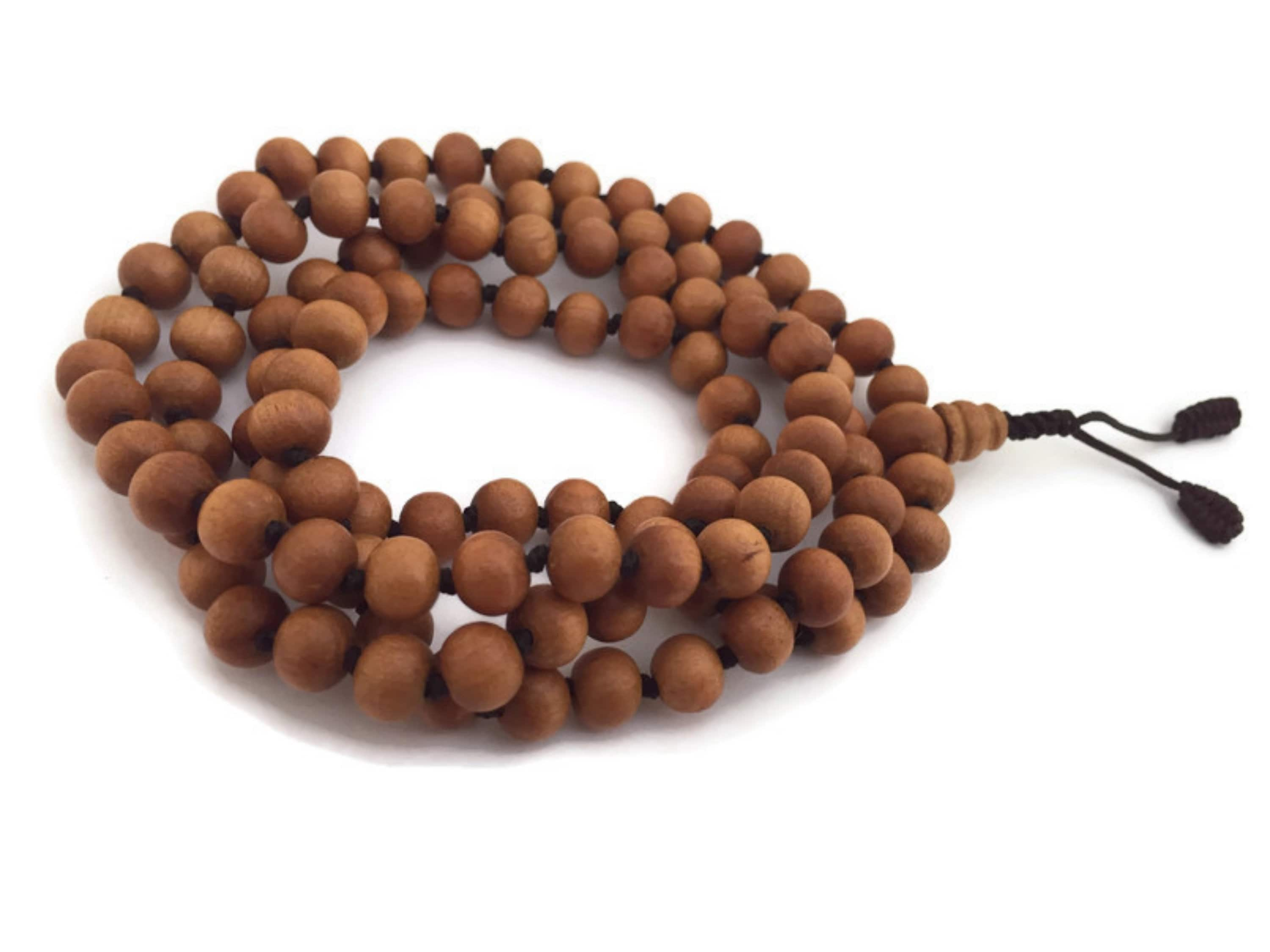 10mm Giant Green Sandalwood Mala by Backpack Buddha