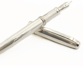 Sterling Silver Fountain Pen Hallmarked 925 Custom Jewelry Pen Handmade in Italy