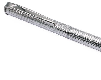 Parker Sonnet Cisele Fountain Pen Sterling Silver 18K 750 Nib