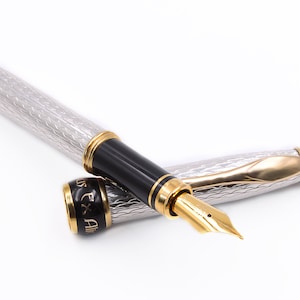 Sterling Silver Fountain Pen Hallmarked 925 Handcrafted in Italy