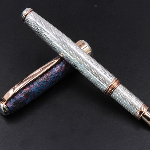Handmade Fountain Pen Sterling Silver Made in Italy Etsy