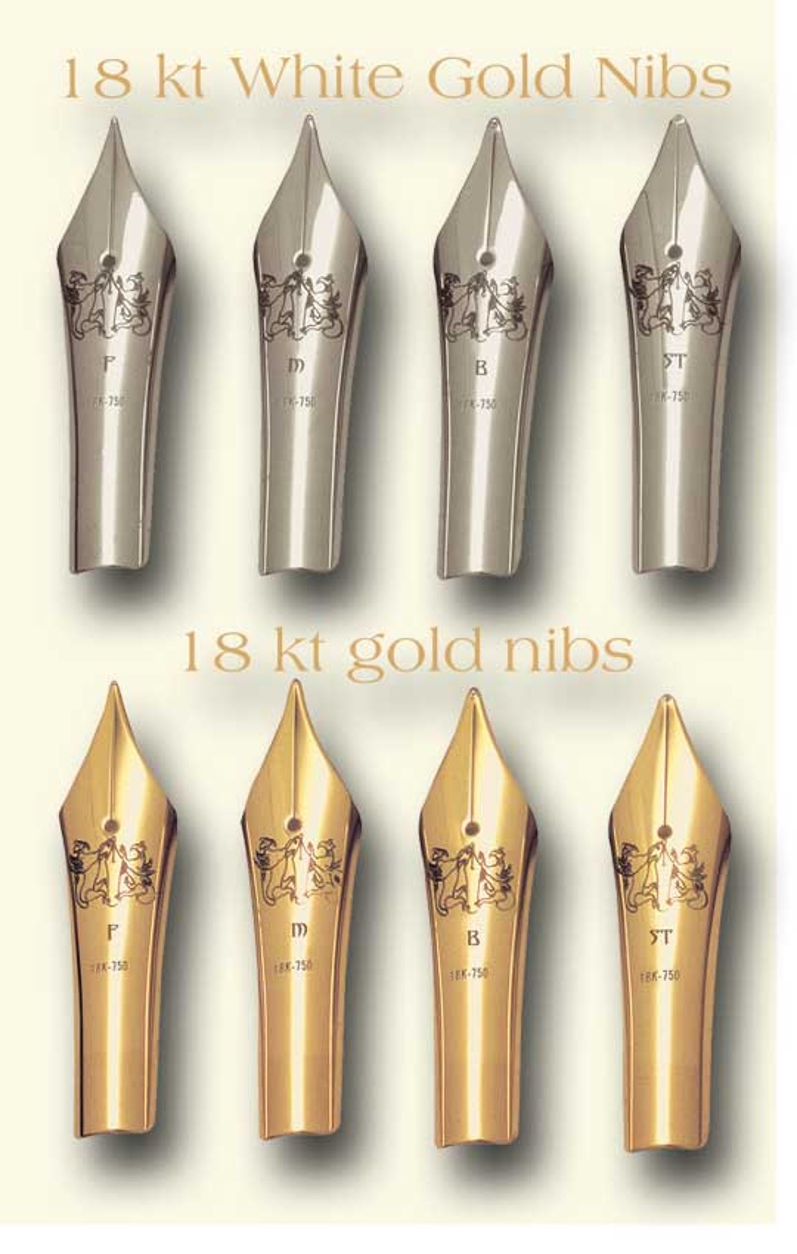 Bock Nib Solid Gold 750 18 K Sizes Medium Fine Broad Etsy
