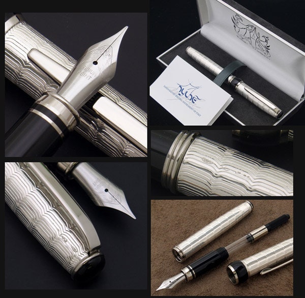 Handmade Fountain Pen Sterling Silver 925 Italian Pen With Etsy
