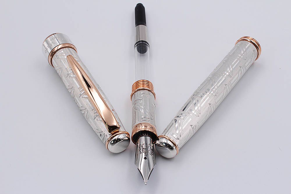 Handmade Fountain Pen Sterling Silver 925 Pen & The City Rose | Etsy