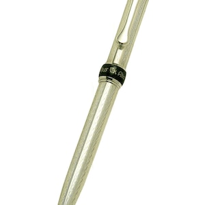 Handmade Silver Mechanical Pencil | Hallmarked 925 | Black Lacquered Trims | Made in Italy