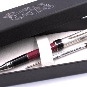 Penna Roller Corpo Laccato Corpo Laccato in Argento 925 Fatta a mano in Italia
