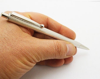Women&#39;s Ballpoint Pen in  Solid Sterling Silver Hallamarked 925 Handmade in Italy