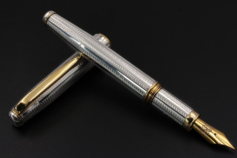 Handmade Fountain Pen Sterling Silver Made in Italy Etsy