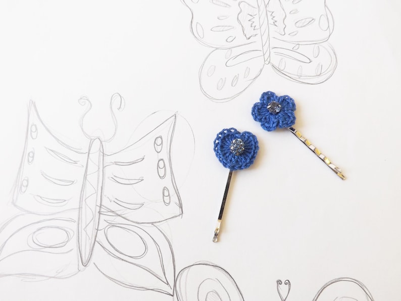 Hair Accessories Bobby Pins Hair Pin  Crochet Romantic Chic image 0