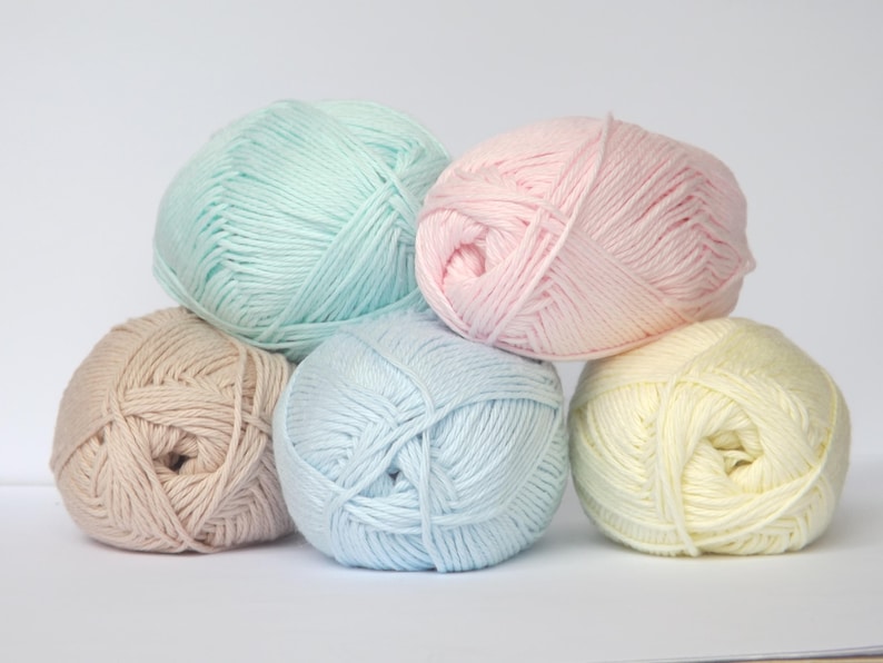 Cotton Yarn  Knitting Yarn  Light  Blue Color Perfect for image 0