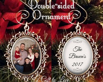 SALE! ! Family Photo Ornament -  Christmas 2017 Ornament - Personalized Ornament - Gift for Dad - Gift for Mom