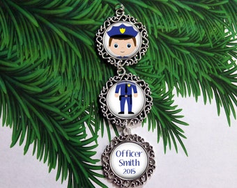 SALE! ! Policeman Christmas Ornament - Personalized Ornament-  - Cyber Monday