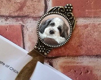 SALE! ! Pet Photo Bookmark - Antique Bronze - Personalized using your favorite photo