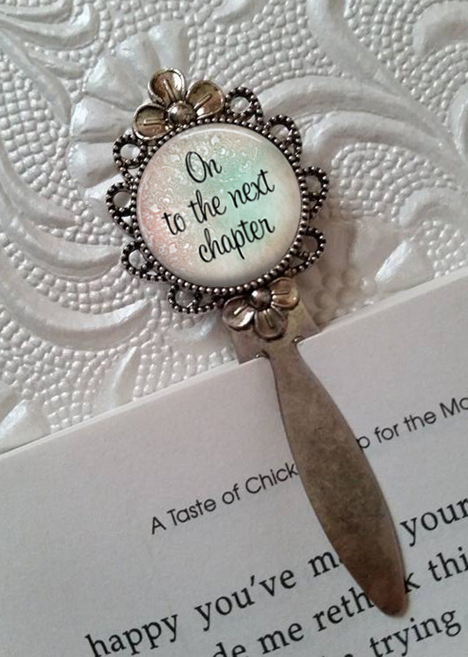 SALE Antique Bookmark on to the Next Chapter Etsy