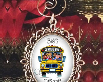 SALE!  Best Bus Driver Christmas Ornament - Gift for school bus driver